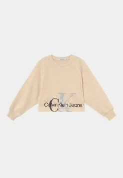 Calvin Klein Jeans MIXED MONOGRAM CUTOFF - Sweatshirt - Muslin