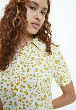 Calvin Klein Jeans SHORT SLEEVE - Robe Chemise - Floral Aop Bright White Yellow -Calvin Klein Elegant Magasin c600c932245a41ea8d28a88d96a4ece4