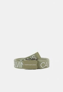 Calvin Klein Jeans LOGO BELT UNISEX - Ceinture - Forest Khaki