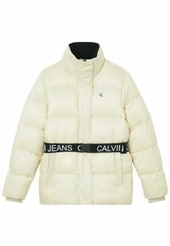 Calvin Klein Jeans LOGO BELT WAISTED SHORT PUFFER - Veste D'hiver - Muslin -Calvin Klein Elegant Magasin c637791d8cc6492599638191ec8fb64a