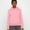 Calvin Klein Jeans MONOGRAM LOGO WASHED HOODIE - Sweatshirt - Lipstick Pink