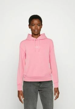 Calvin Klein Jeans MONOGRAM LOGO WASHED HOODIE - Sweatshirt - Lipstick Pink