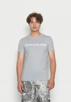 Calvin Klein Jeans INSTITUTIONAL - T-shirt Imprimé - Marble Grey