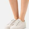 Calvin Klein Jeans FLATFORM LACEUP - Baskets Basses - Eggshell
