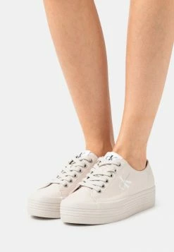 Calvin Klein Jeans FLATFORM LACEUP - Baskets Basses - Eggshell