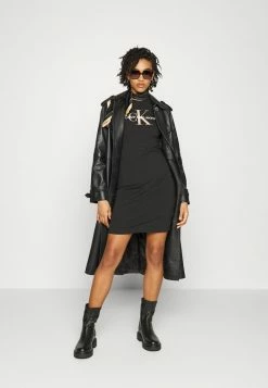 Calvin Klein Jeans SEASONAL MONOGRAM TANK DRESS - Robe En Jersey - Black -Calvin Klein Elegant Magasin c8cd0e7a8e95493c8d25602af96a575a