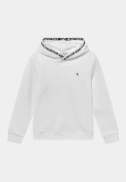 Calvin Klein Jeans INTARSIA LOGO HOODIE UNISEX - Sweat à Capuche - Bright White