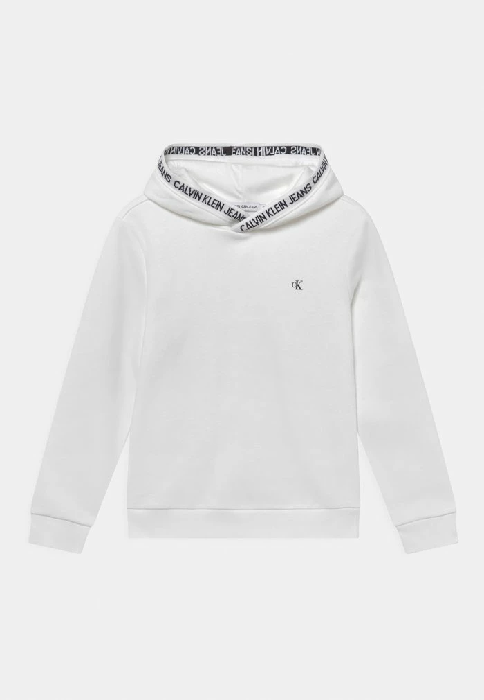 Calvin Klein Jeans INTARSIA LOGO HOODIE UNISEX - Sweat à Capuche - Bright White 1 Calvin Klein Jeans INTARSIA LOGO HOODIE UNISEX - Sweat à Capuche - Bright White