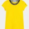 Calvin Klein Jeans INTARSIA NECK LOGO - T-shirt Imprimé - Bright Sunshine