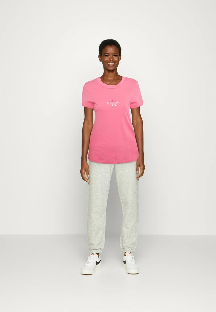 Calvin Klein Jeans MONOGRAM SLIM TEE - T-shirt Imprimé - Lipstick Pink 2 Calvin Klein Jeans MONOGRAM SLIM TEE - T-shirt Imprimé - Lipstick Pink – Image 2