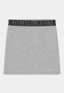 Calvin Klein Jeans SHADOW LOGO SKIRT - Jupe Trapèze - Light Grey Heather