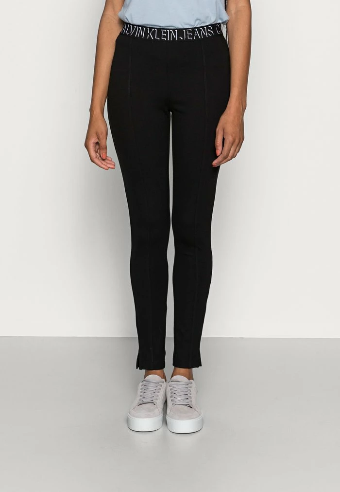 Calvin Klein Jeans MILANO LOGO ELASTIC - Legging - Black 1 Calvin Klein Jeans MILANO LOGO ELASTIC - Legging - Black