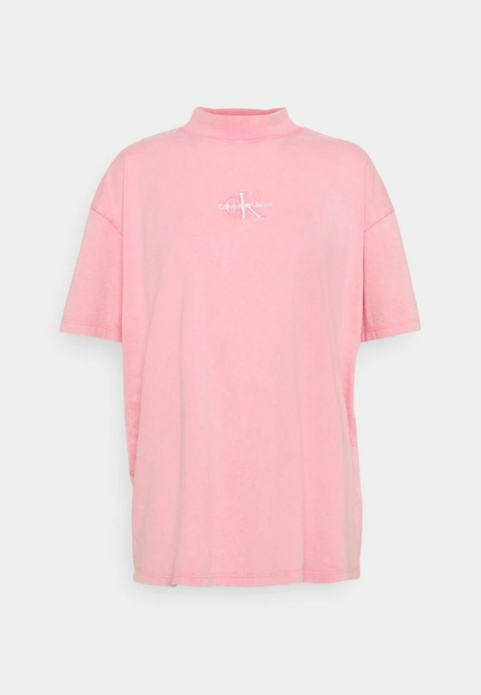 Calvin Klein Jeans MONOGRAM WASHED BOYFRIEND TEE - T-shirt Basique - Lipstick Pink 4 Calvin Klein Jeans MONOGRAM WASHED BOYFRIEND TEE - T-shirt Basique - Lipstick Pink – Image 4