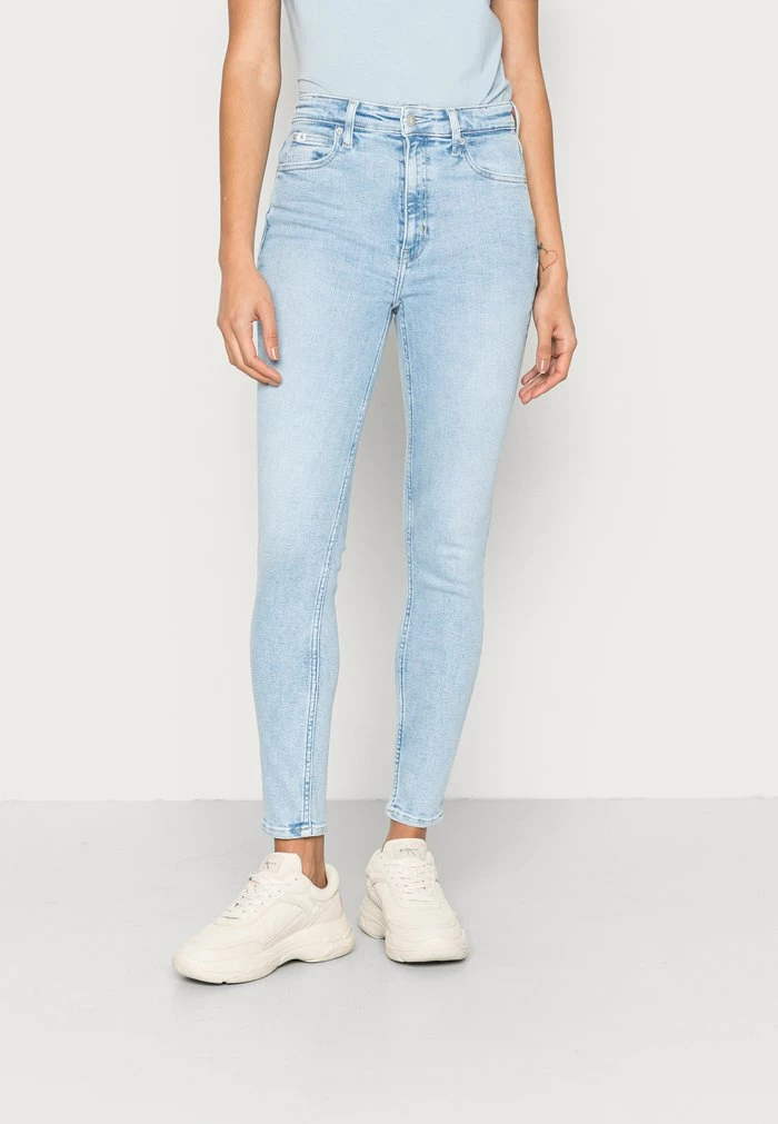 Calvin Klein Jeans HIGH RISE SKINNY ANKLE - Jeans Skinny - Denim Light 1 Calvin Klein Jeans HIGH RISE SKINNY ANKLE - Jeans Skinny - Denim Light