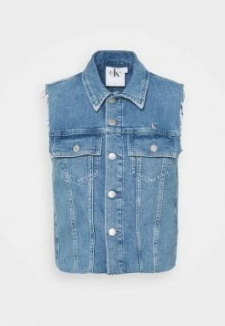 Calvin Klein Jeans PRIDE CROPPED VEST - Veste Sans Manches - Denim Medium 10 Calvin Klein Jeans PRIDE CROPPED VEST - Veste Sans Manches - Denim Medium -Calvin Klein Elegant Magasin cd9e4ec7daa24d56a68d8d3f0059e8cd