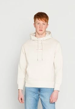 Calvin Klein Jeans MONOGRAM LOGO - Sweat à Capuche - Eggshell