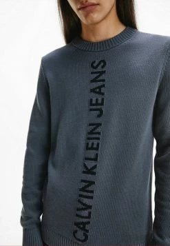 Calvin Klein Jeans Pullover - Gray Pinstripe -Calvin Klein Elegant Magasin ce3f5858d0d8461289f75cb99dd57d3c