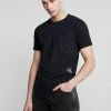 Calvin Klein Jeans BADGE TURN UP SLEEVE - T-shirt Basique - Black