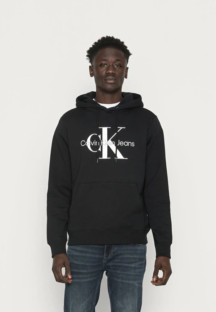 Calvin Klein Jeans CORE MONOGRAM HOODIE - Sweatshirt - Black 1 Calvin Klein Jeans CORE MONOGRAM HOODIE - Sweatshirt - Black