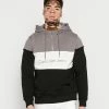 Calvin Klein Jeans COLORBLOCK QUARTER ZIP HOODIE - Sweatshirt - Black