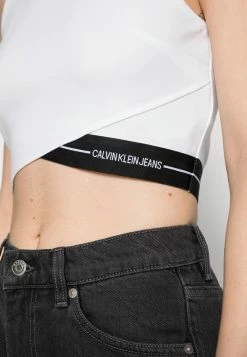Calvin Klein Jeans MILANO TANK TOP - Débardeur - White -Calvin Klein Elegant Magasin cfcd209dddda44eb870a5ddf650f0872