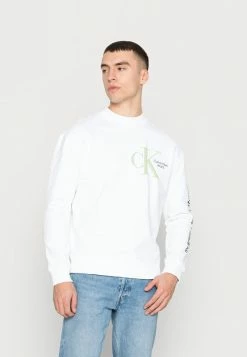 Calvin Klein Jeans DYNAMIC CREW NECK UNISEX - Sweatshirt - Bright White