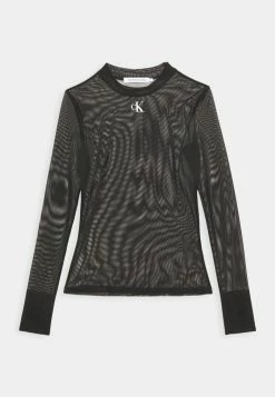 Calvin Klein Jeans HIGH NECK - T-shirt à Manches Longues - Black