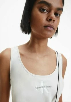 Calvin Klein Jeans SATIN MIDI - Robe De Jour - Eggshell -Calvin Klein Elegant Magasin d13a867a364d4d419cb359067e9f772e