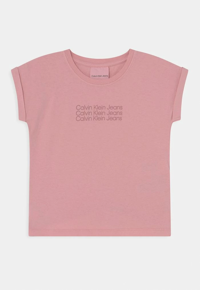 Calvin Klein Jeans CROPPED TEE - T-shirt Imprimé - Light Pink 1 Calvin Klein Jeans CROPPED TEE - T-shirt Imprimé - Light Pink