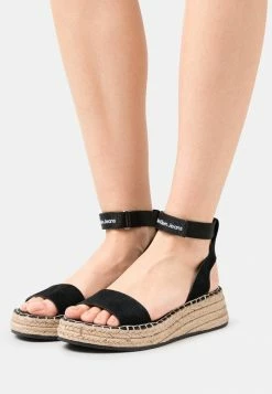 Calvin Klein Jeans SPORTY WEDGE ANKLE CLIP - Sandales à Plateforme - Black