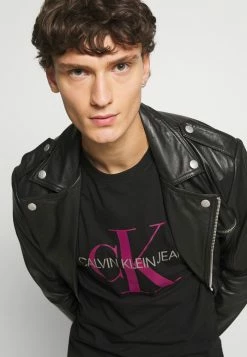Calvin Klein Jeans SEASONAL MONOGRAM TEE - T-shirt Imprimé - Black -Calvin Klein Elegant Magasin d3b9f047ca17415da9ab2e7c303c37b6