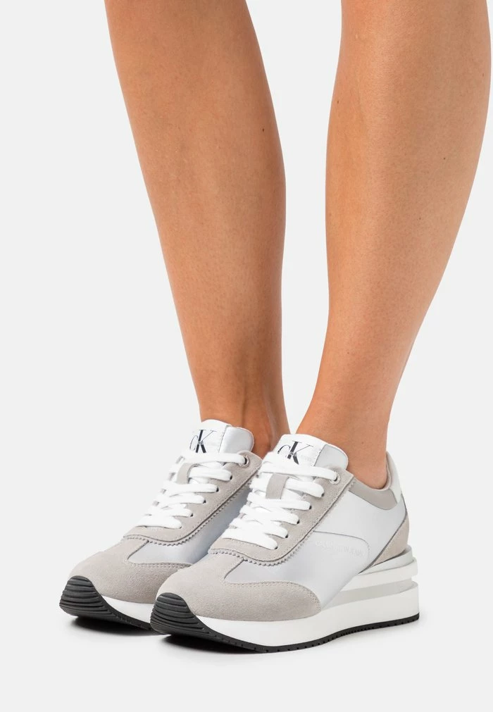 Calvin Klein Jeans WEDGE LACEUP - Baskets Basses - Silver 1 Calvin Klein Jeans WEDGE LACEUP - Baskets Basses - Silver