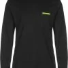 Calvin Klein Jeans LONGSLEEVE MICRO FLOCK BOX POCKET - T-shirt à Manches Longues - Black