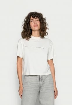 Calvin Klein Jeans REPEAT LOGO TEE - T-shirt Basique - Tofu