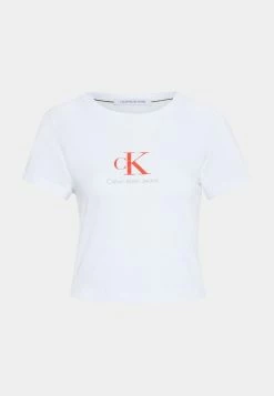 Calvin Klein Jeans BABY TEE - T-shirt Imprimé - Bright White -Calvin Klein Elegant Magasin d820e4184a6f44fd820a0c7a5e53456e