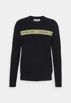 Calvin Klein Jeans CONTRAST TAPE - Pullover - Black