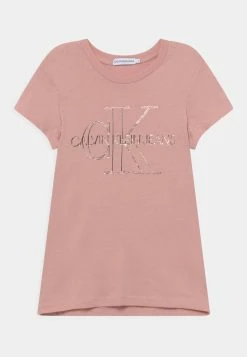 Calvin Klein Jeans MONOGRAM OUTLINE SLIM - T-shirt Imprimé - Delicate Rose