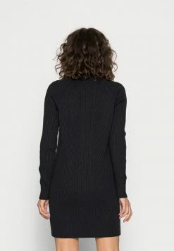 Calvin Klein Jeans MONOGRAM ROLL NECK DRESS - Robe Pull - Black -Calvin Klein Elegant Magasin db1744933dc04f198b568eb0a5c4cb2b