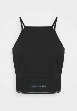 Calvin Klein Jeans MILANO SQUARE NECK STRAPPY - Débardeur - Black