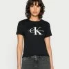 Calvin Klein Jeans CORE MONOGRAM LOGO - T-shirt Imprimé - Black
