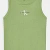 Calvin Klein Jeans MONOGRAM SLEEVELESS - Débardeur - Flourishing Green