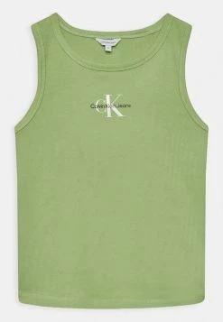 Calvin Klein Jeans MONOGRAM SLEEVELESS - Débardeur - Flourishing Green
