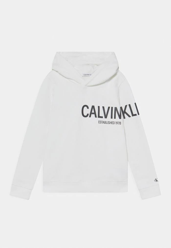 Calvin Klein Jeans HERO LOGO HOODIE UNISEX - Sweatshirt - Bright White 1 Calvin Klein Jeans HERO LOGO HOODIE UNISEX - Sweatshirt - Bright White