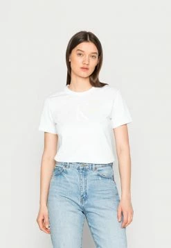 Calvin Klein Jeans DYNAMIC TEE - T-shirt Imprimé - Bright White