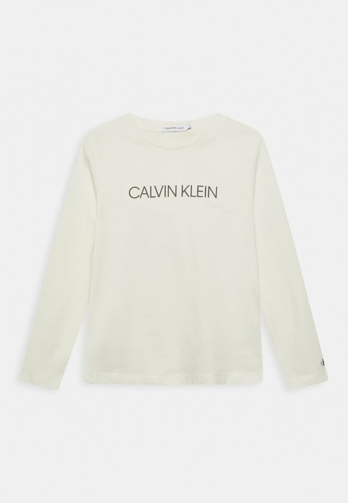 Calvin Klein Jeans INSTITUTIONAL TEE UNISEX - T-shirt à Manches Longues - Ivory 1 Calvin Klein Jeans INSTITUTIONAL TEE UNISEX - T-shirt à Manches Longues - Ivory