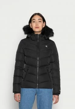 Calvin Klein Jeans SHORT FITTED PUFFER - Doudoune - Black
