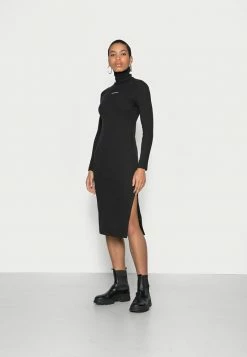 Calvin Klein Jeans ROLL NECK DRESS - Robe De Jour - Black