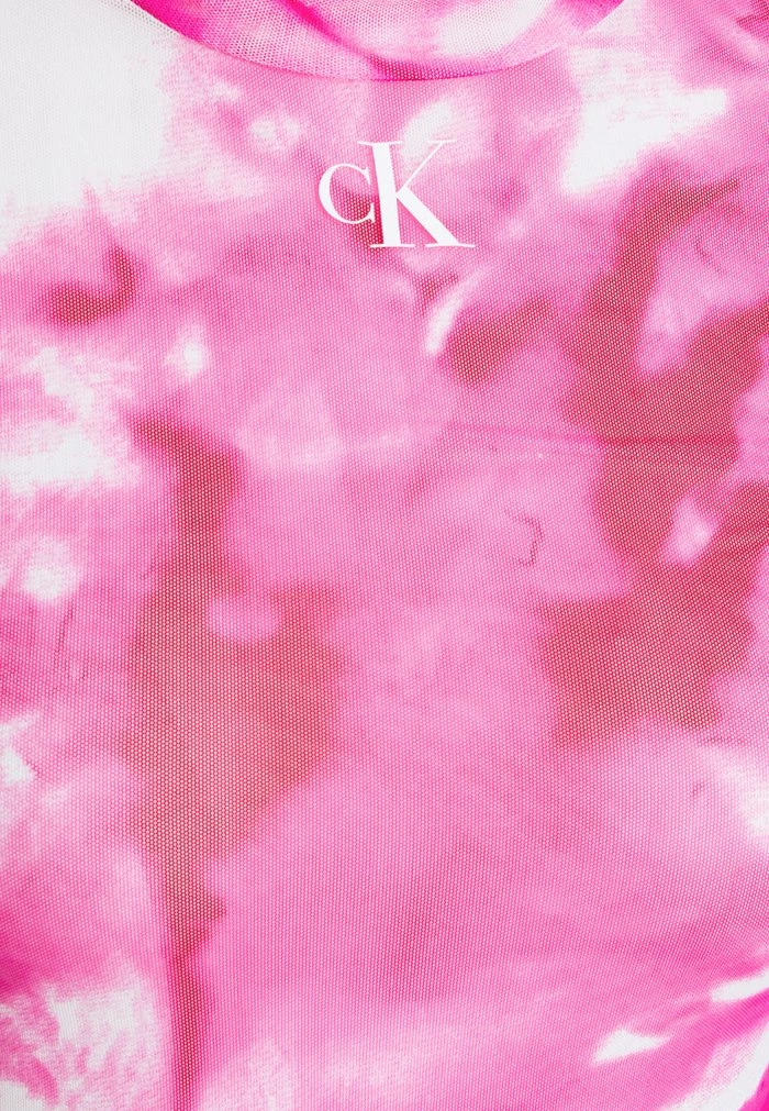 Calvin Klein Jeans HIGH NECK - T-shirt à Manches Longues - Cerise Marble 3 Calvin Klein Jeans HIGH NECK - T-shirt à Manches Longues - Cerise Marble – Image 3