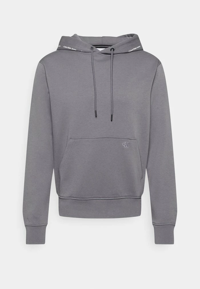 Calvin Klein Jeans REPEAT LOGO HOODIE UNISEX - Sweatshirt - Fossil Grey 2 Calvin Klein Jeans REPEAT LOGO HOODIE UNISEX - Sweatshirt - Fossil Grey – Image 2