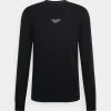 Calvin Klein Jeans STACKED LOGO CREW NECK SWEATER UNISEX - Pullover - Ck Black